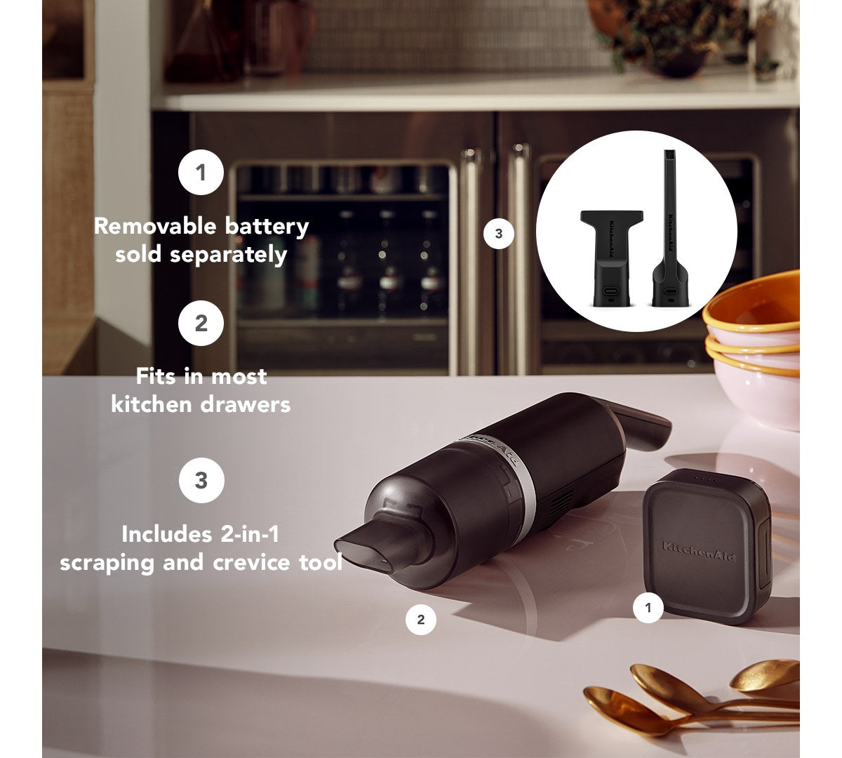KitchenAid Go® Cordless Kitchen Vacuum - battery sold separately