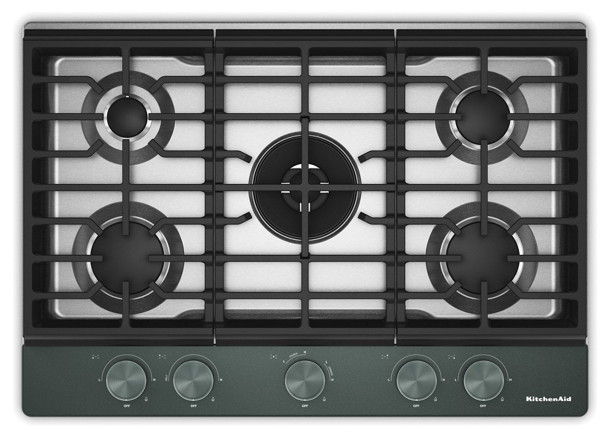 KitchenAid® 30 in. Gas Cooktop with 5 Burners and Integrated Wok Grate