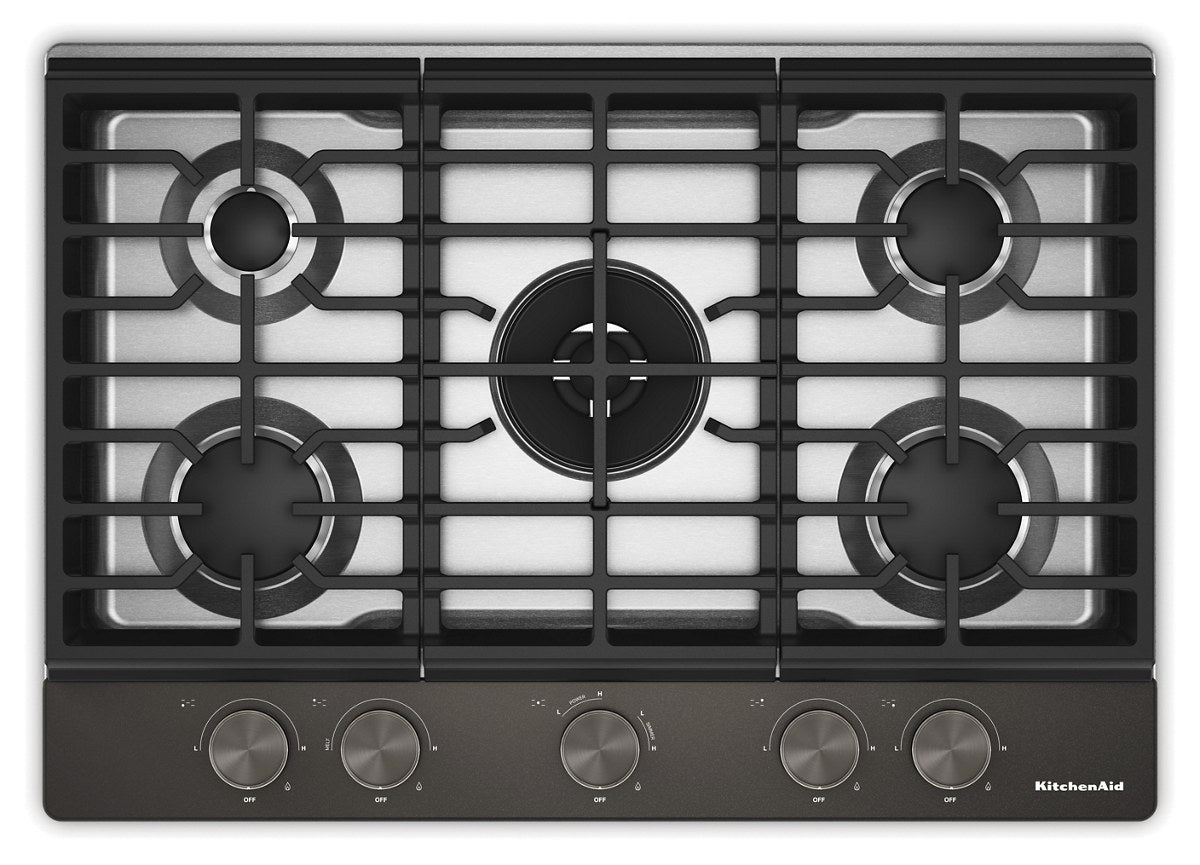 KitchenAid® 30 in. Gas Cooktop with 5 Burners and Integrated Wok Grate