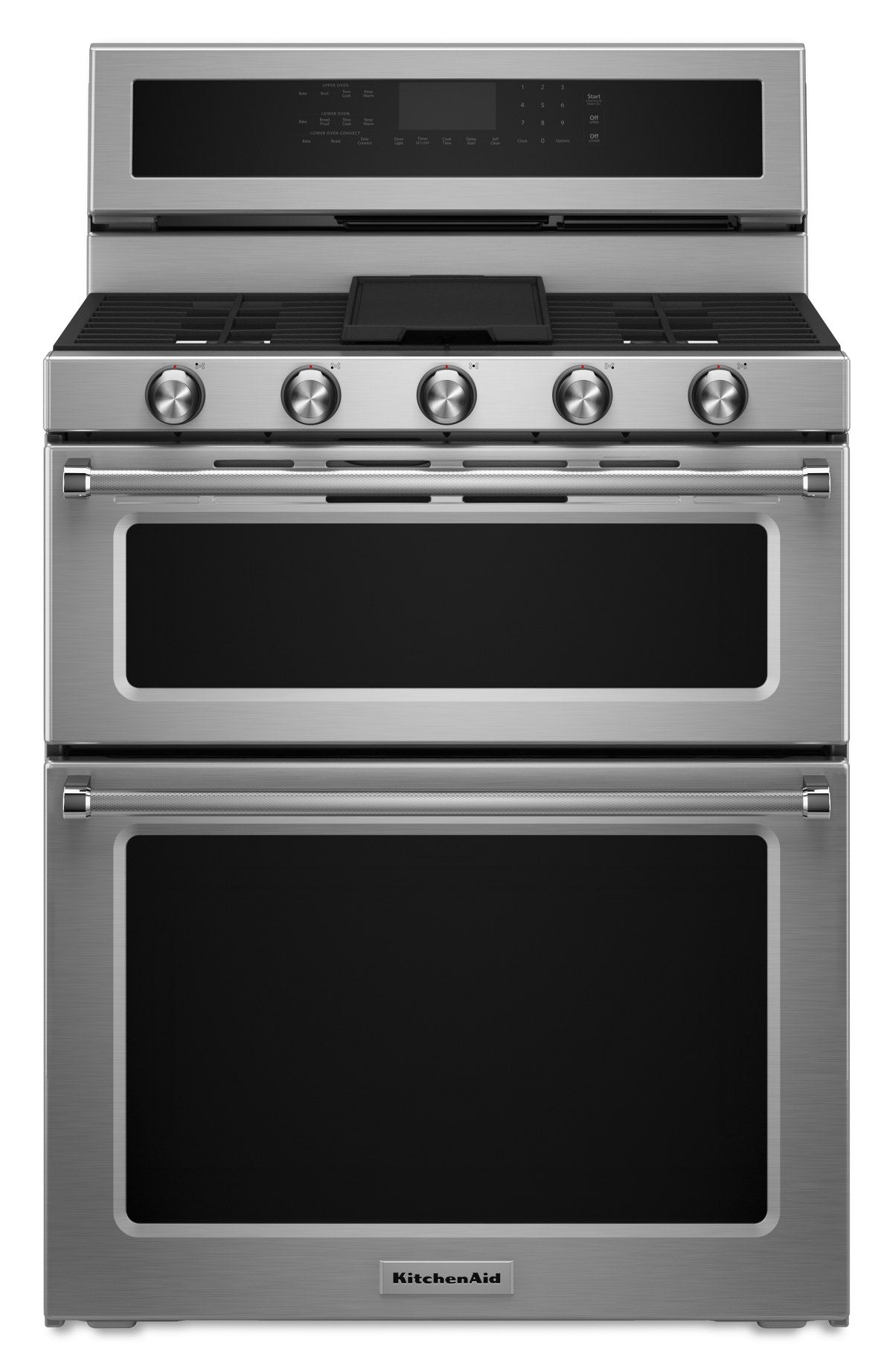 30-Inch 5 Burner Gas Double Oven Convection Range