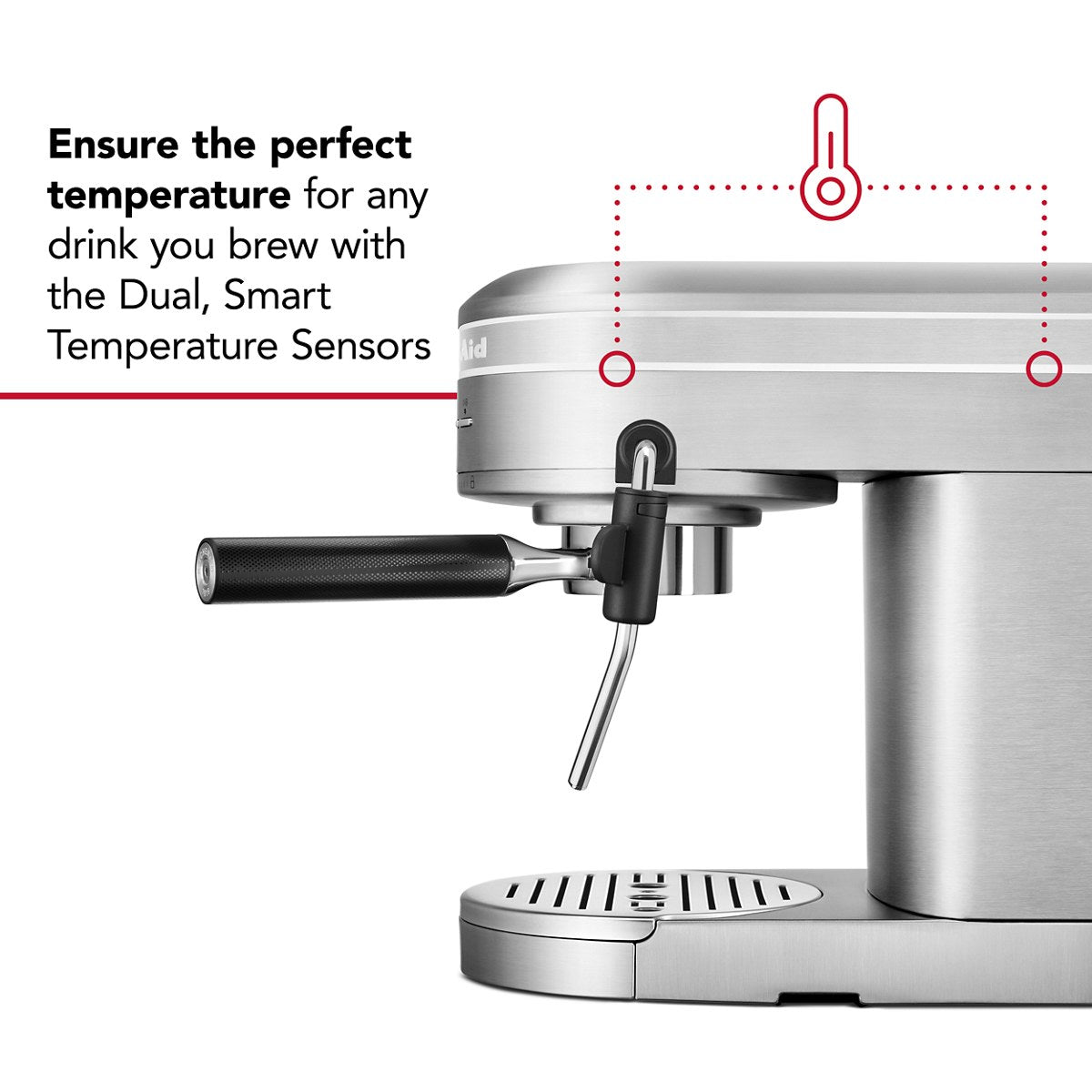 Metal Semi-Automatic Espresso Machine with Free Automatic Milk Frother Attachment Bundle
